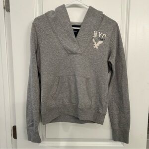 American Eagle Outfitters Y2K Gray Hoodie